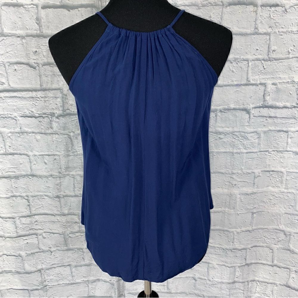 By & By spaghetti strap tank blouse navy blue sz S - Picture 10 of 10